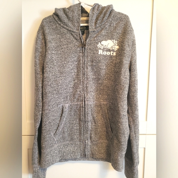 Roots Salt & Pepper Zip Up Hoodie Kids - Picture 1 of 4